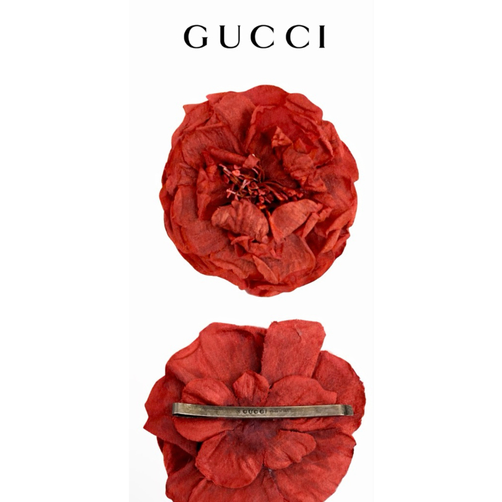 New Gucci Burgundy Floral Accessory